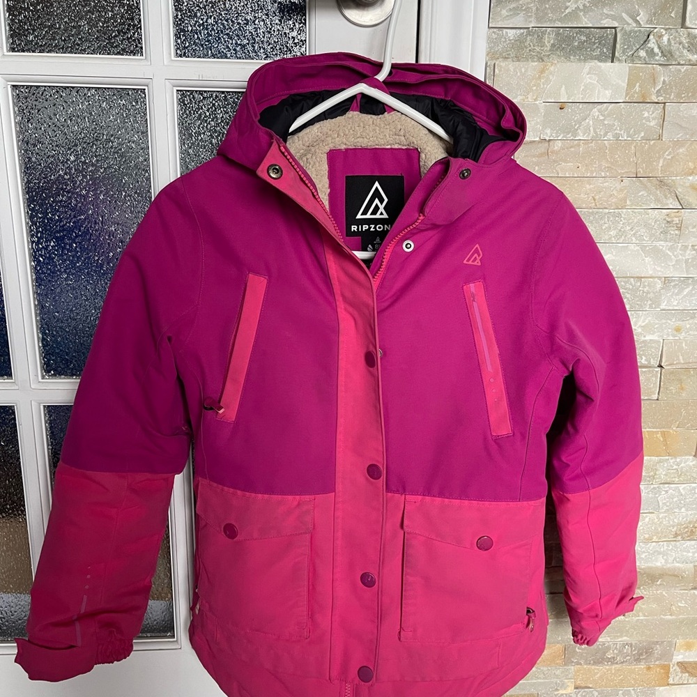 Kids' Two-Tone Pink Ripzone Ski Jacket